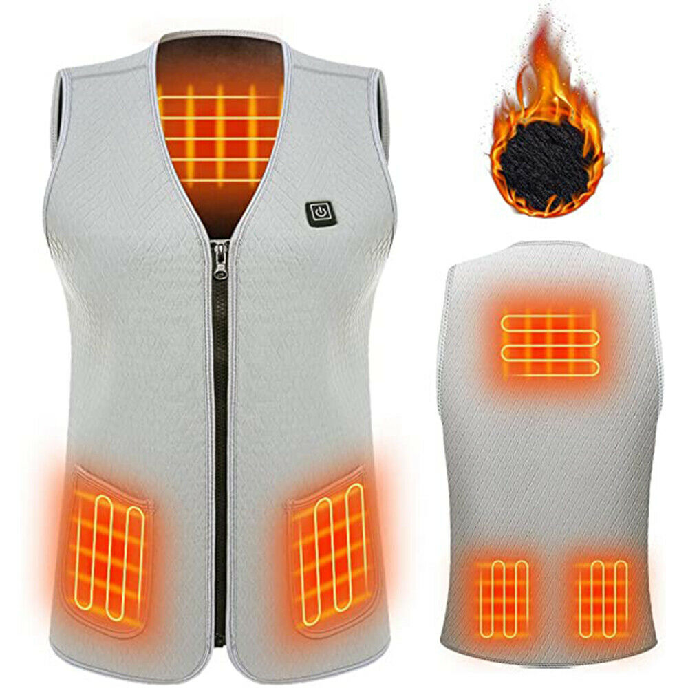 5 Heating Zones Washable, batteries not included USB Charging Mode Super Thermal Protection AiBast Heated Vest Comfortable Materials Heated Clothing With Rapid Heating Outdoor Heated Vest
